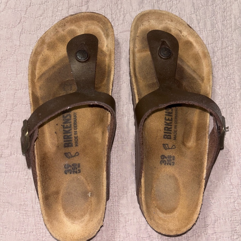 Birkenstock Dark Brown Thong Sandals